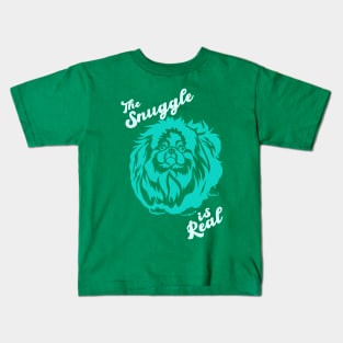 Pekingese The Snuggle Is Real Kids T-Shirt